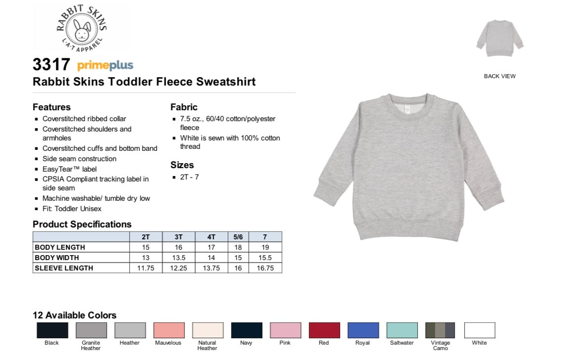 Toddler Fleece Sweatshirt